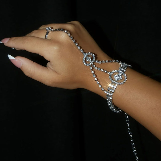 Zilveren Strass Handsieraad