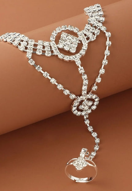 Zilveren Strass Handsieraad