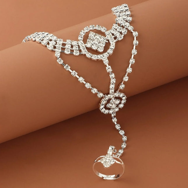 Zilveren Strass Handsieraad