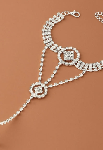 Zilveren Strass Handsieraad