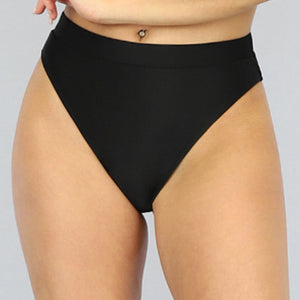 Zwart High Waist Cheeky Bikinibroekje