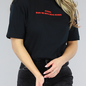 Zwart Oversized Roos T-Shirt