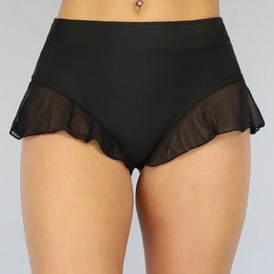 Zwart Sexy Bikinibroekje met Rokje