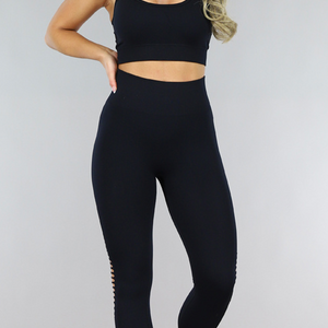 Zwarte 2-delige Sportset