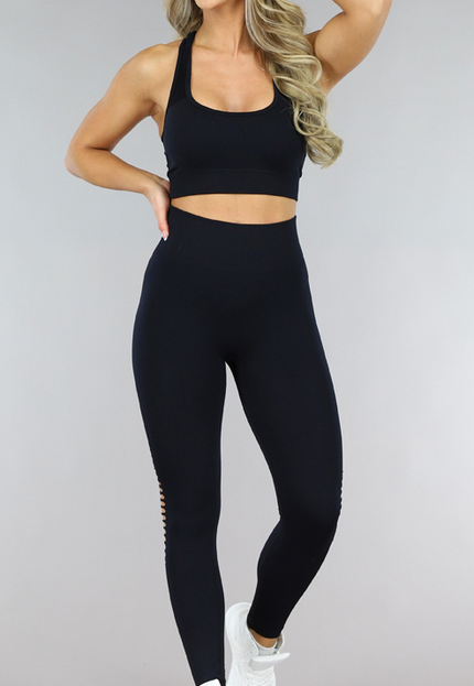 Zwarte 2-delige Sportset