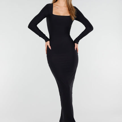 Zwarte Corrigerende Stretch Skins Jurk