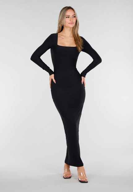 Zwarte Corrigerende Stretch Skins Jurk
