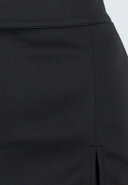 Zwarte Gebreide Skort met Split