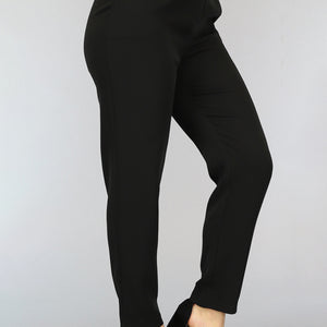 OP=OP.39.S Zwarte High Waist Pantalon met Riem