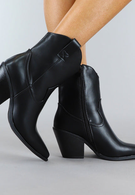 Zwarte Korte Cowboy Laarsjes