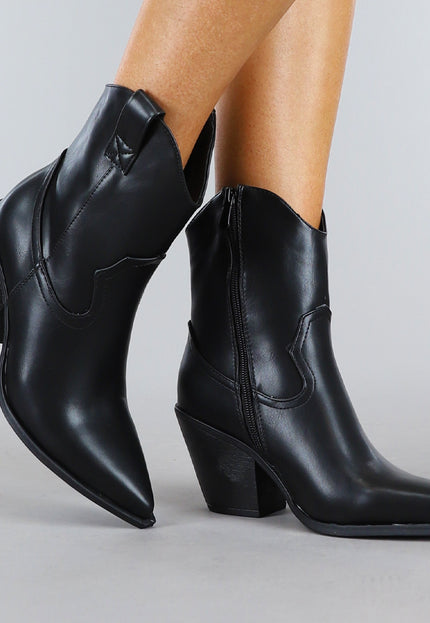 Zwarte Korte Cowboy Laarsjes