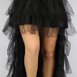 Zwarte Layered Mullet Rok