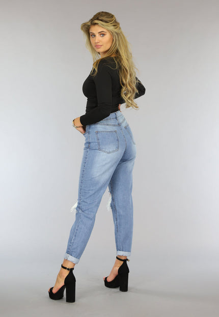 Zwarte Longsleeve Top met Vierkante Hals