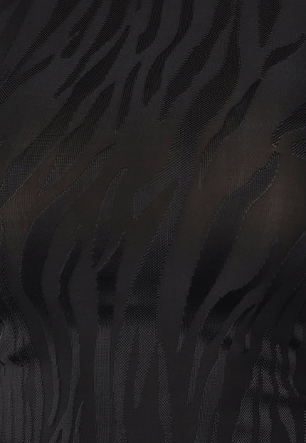 OP=OP.AV.12 Zwarte Longsleeve Zebra Print Top