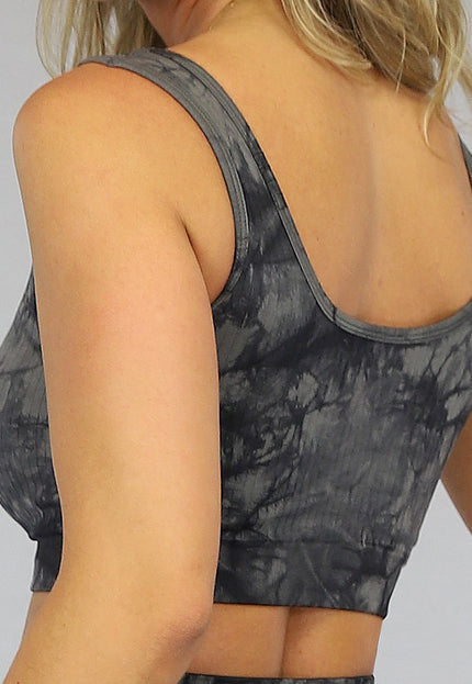 Zwarte Marmerlook Sporttop