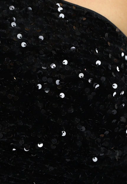 OP=OP.38.R Zwarte One Shoulder Jurk met Lovers