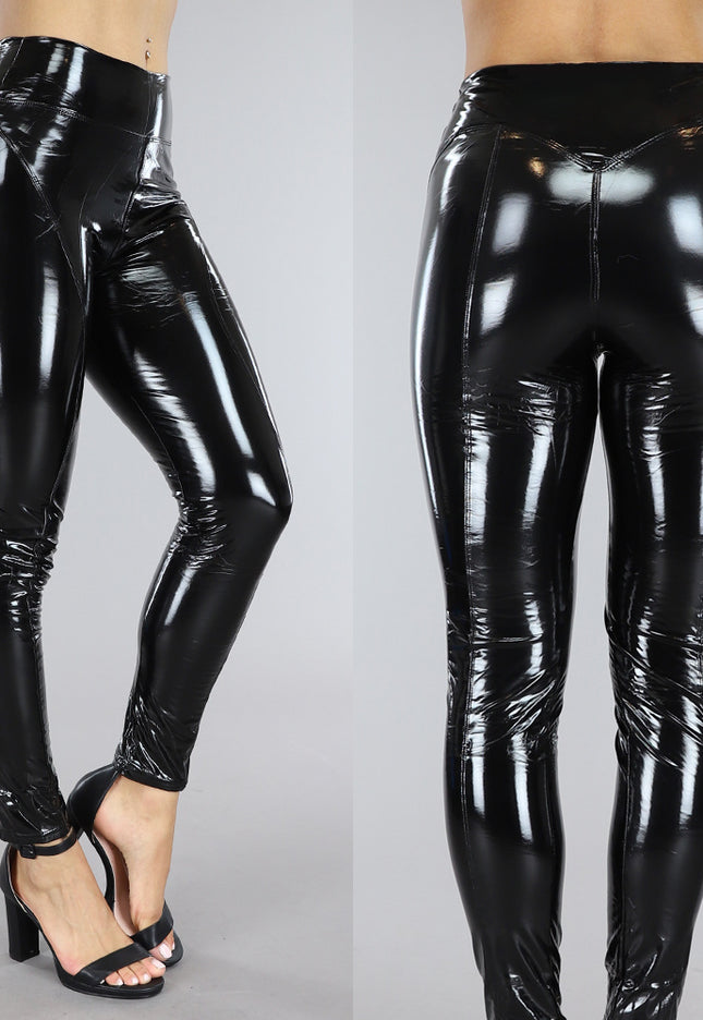 Zwarte PVC Legging