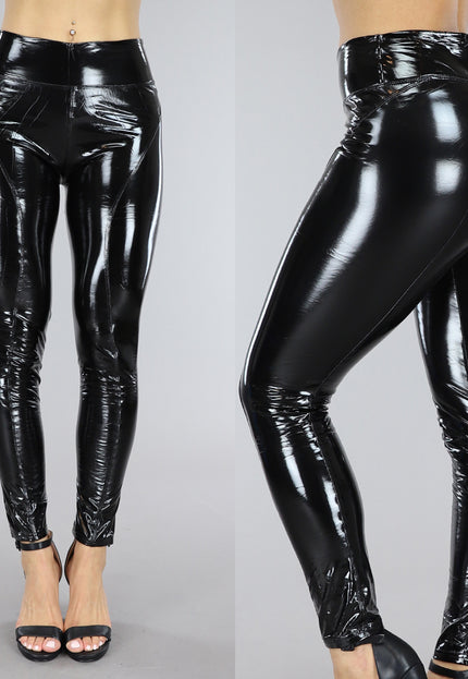 Zwarte PVC Legging