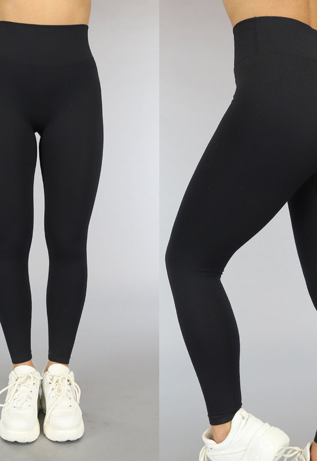 Zwarte Rib Sportlegging