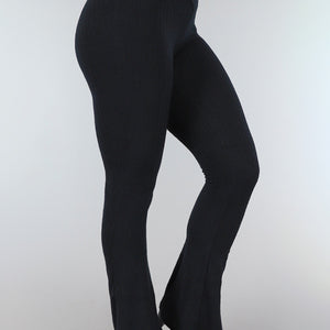 Zwarte Ribstof Flair Broek