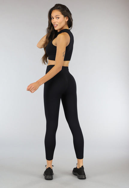 Zwarte Ribstof Sport Broek