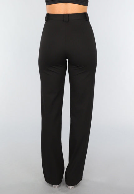 Zwarte Straight Leg Super Stretch Pantalon
