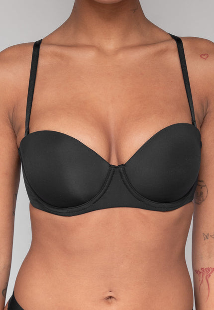 Zwarte Strapless Push Up BH