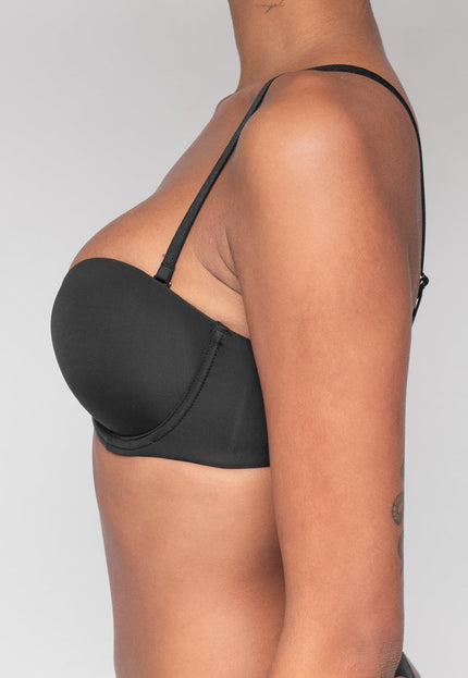 Zwarte Strapless Push Up BH