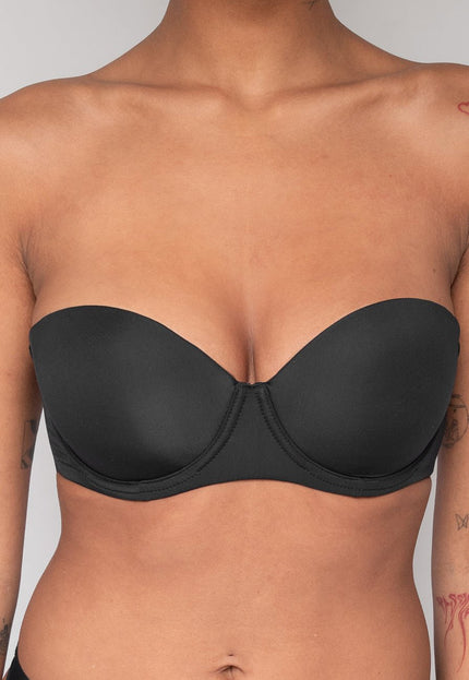 Zwarte Strapless Push Up BH