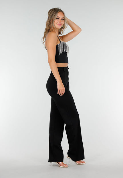 Zwarte Strass Bustier