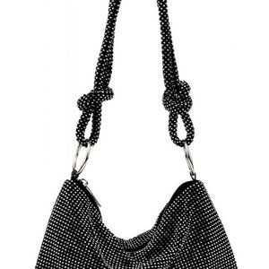 OP=OP.42.NL Zwarte Strass Schoudertas