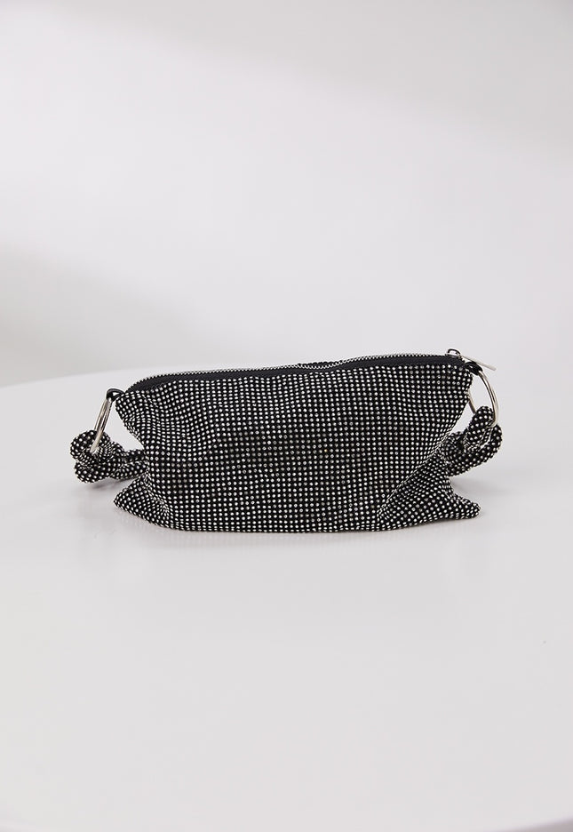 OP=OP.42.NL Zwarte Strass Schoudertas
