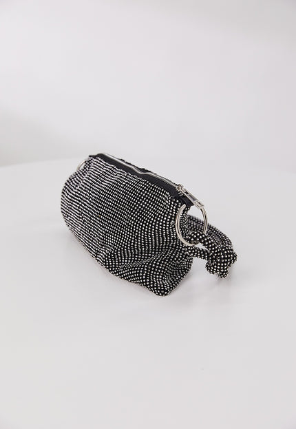 OP=OP.42.NL Zwarte Strass Schoudertas