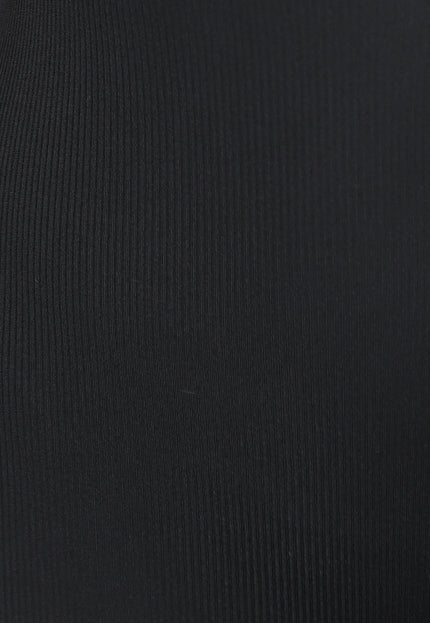 Zwarte Stretch Playsuit met Ritssluiting