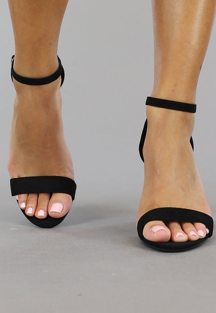 Zwarte Suède Sandaletten