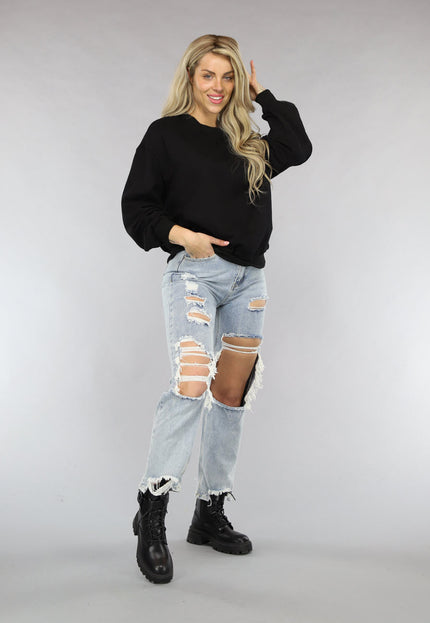 Zwarte Sweater met Nederlandse Vlag Hart