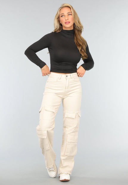 OP=OP.03.NL Zwarte Turtleneck Crop Top
