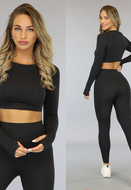 Zwarte Unpadded Sporttop