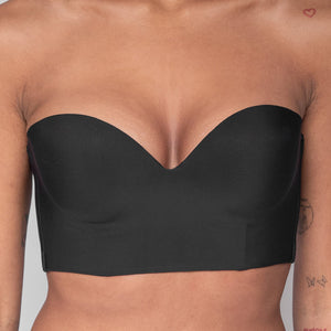 Zwarte Voorgevormde Beugel Push-Up BH