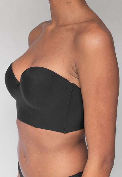 Zwarte Voorgevormde Beugel Push-Up BH