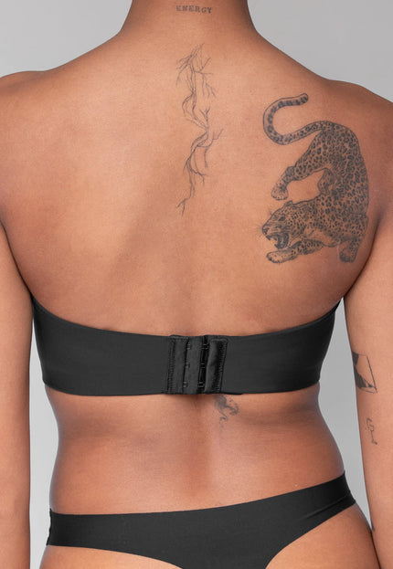 Zwarte Voorgevormde Beugel Push-Up BH