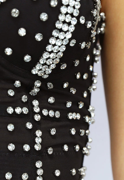 Zwarte Voorgevormde Glitter Top